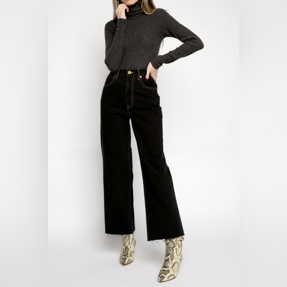 SLVRLAKE Black Wide Leg Jeans